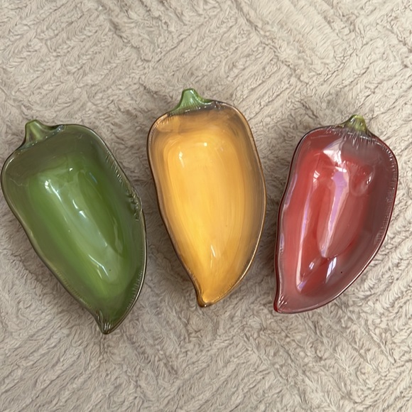 Set of 3 Chili pepper bowls in red green yellow - new in sealed packaging - Picture 1 of 16